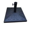 8.8 feet Outdoor Aluminum Patio Umbrella, Patio Umbrella, Market Umbrella with 42 Pound Square Resin Umbrella Base, Push Button Tilt and Crank lift, N