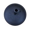 8.8 feet Outdoor Aluminum Patio Umbrella, Patio Umbrella, Market Umbrella with 42 pounds Round Resin Umbrella Base, Push Button Tilt and Crank lift, N