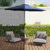 10FT Patio Umbrella, Outdoor Table Umbrella with Push Button Tilt and Crank, UV Protection Waterproof Market Sun Umbrella with 8 Sturdy Ribs for Garde