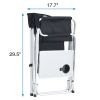2-piece Padded Folding Outdoor Chair with Side Table and Storage Pockets,Lightweight Oversized Directors Chair for indoor, Outdoor Camping, Picnics an