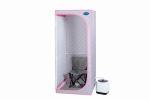 Full Size Portable Grey Steam Sauna tentPersonal Home Spa, with Steam Generator, Remote Control, Foldable Chair, Timer and PVC Pipe Connector Easy to