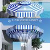 8.6FT Patio Umbrella, UPF 30+ Outdoor Market Umbrella, 2-Tier Vented Patio Table Umbrella with Crank 8 Ribs, Tiltable Porch Umbrella for Garden Deck P