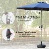 10FT Patio Umbrella, Outdoor Table Umbrella with Push Button Tilt and Crank, UV Protection Waterproof Market Sun Umbrella with 8 Sturdy Ribs for Garde