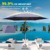 7.5FT Patio Umbrella, Outdoor Table Umbrella with Push Button Tilt and Crank, UV Protection Waterproof Market Sun Umbrella with 6 Sturdy Ribs for Gard