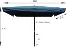 10 x 6.5ft Patio Umbrella Outdoor Waterproof Umbrella with Crank and Push Button Tilt for Garden Backyard Pool Swimming Pool Market RT